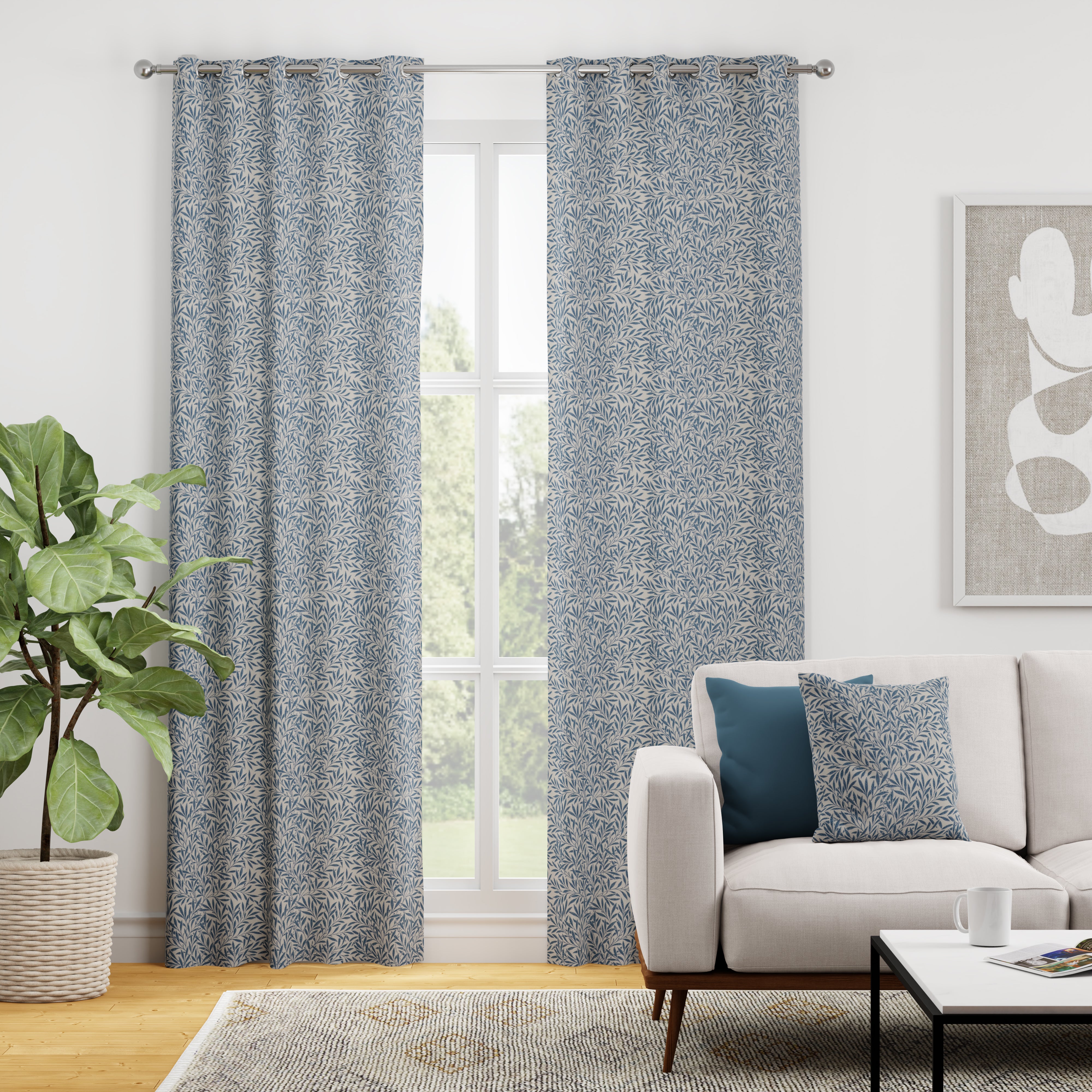 Heritage Salix lavede til at måle gardin Wedgewood Blue - Image 2