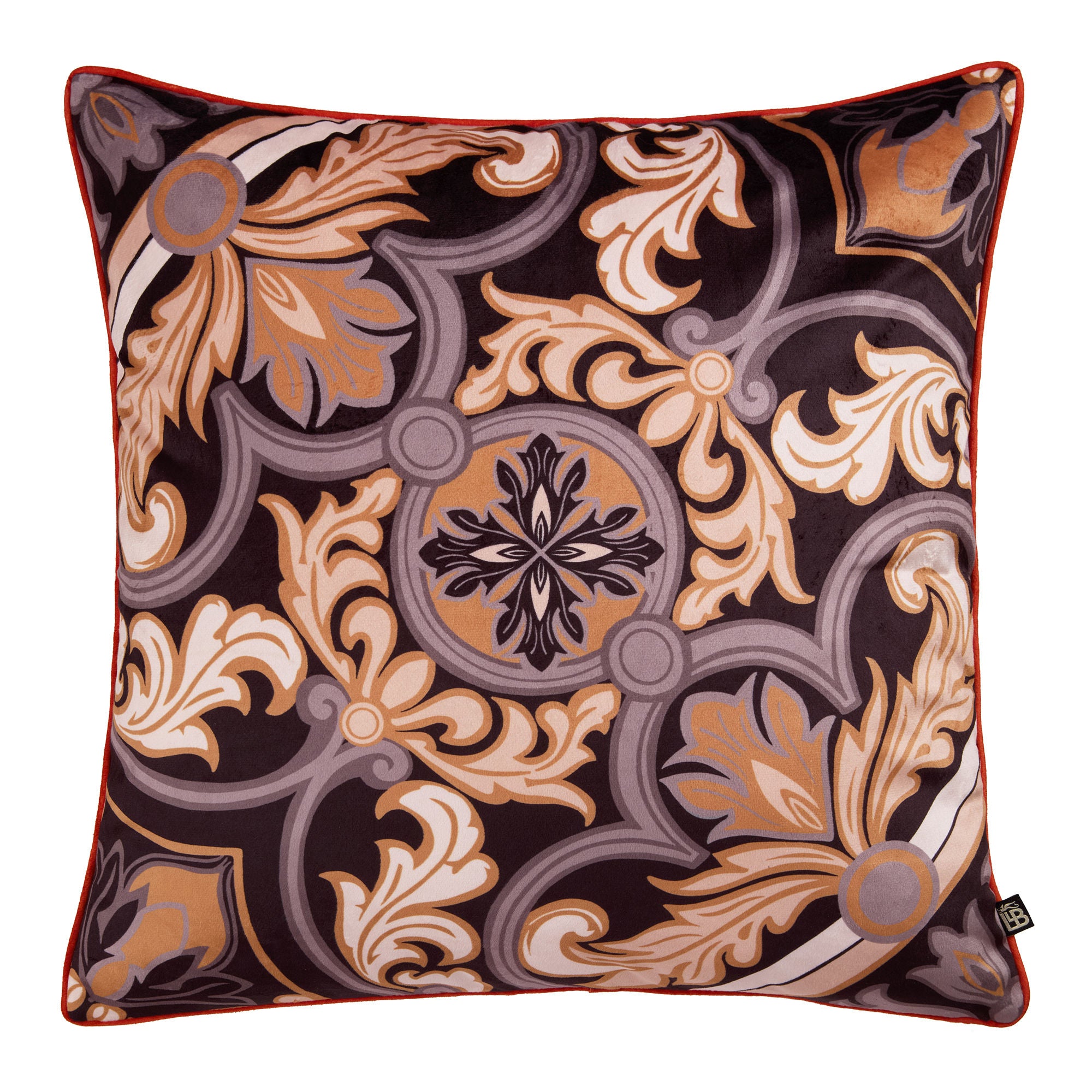 Laurence Llewelyn-Bowen Festivo Watercolor Blomsterfyldt pude 55 cm x 55 cm sort Online - Image 2
