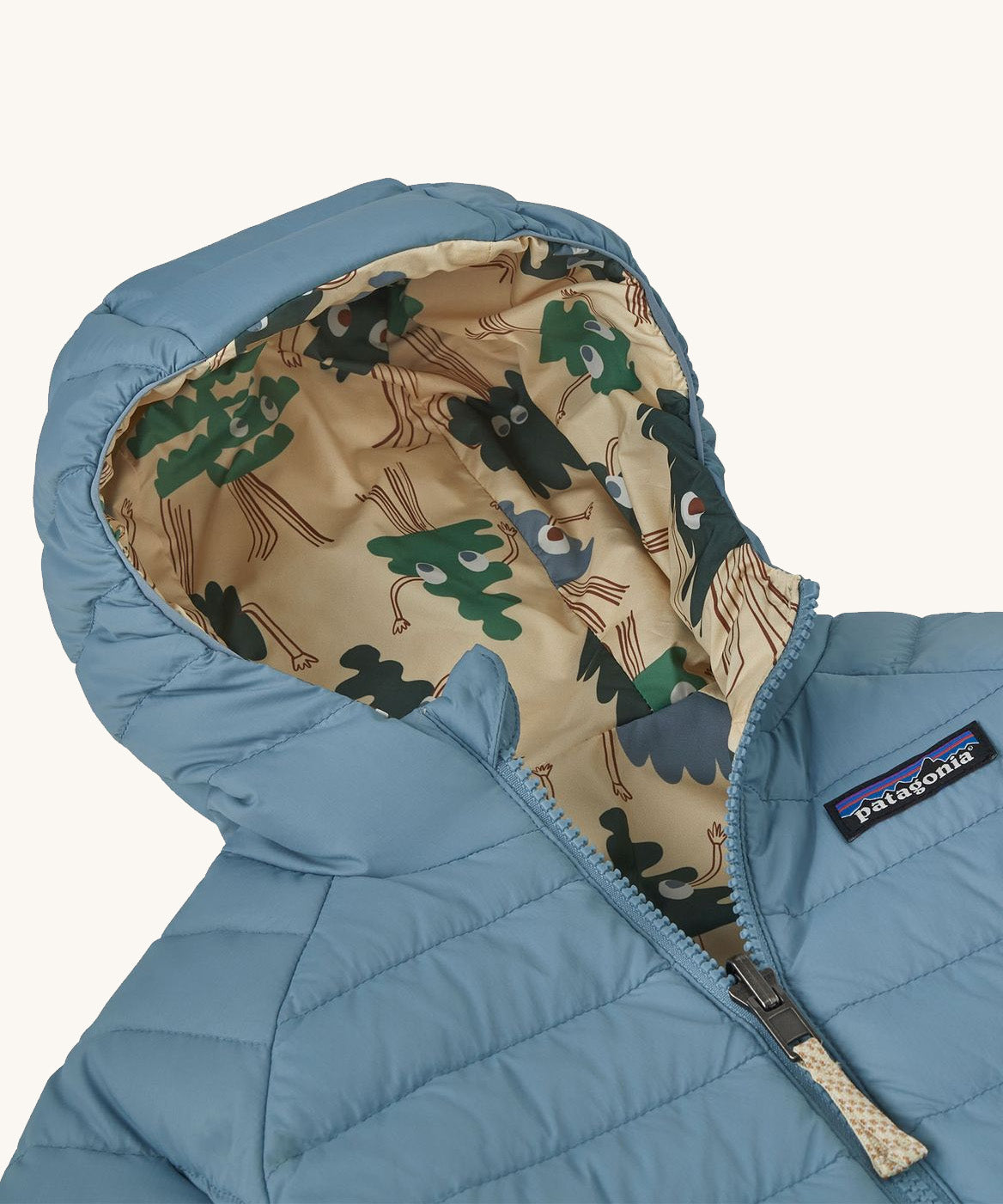 Patagonia Little Kids Reversible Down Sweater Hoody - Blæk sort - Image 3