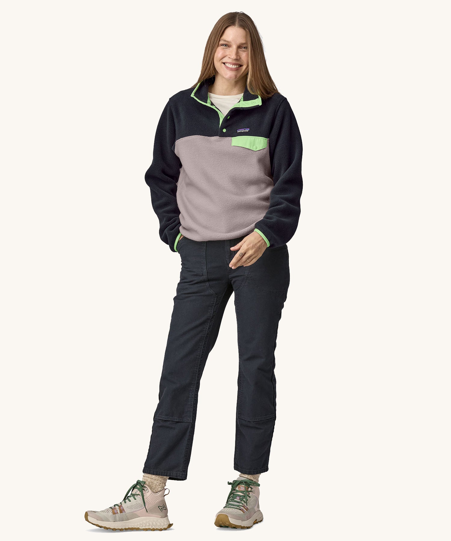 Patagonia kvinders lette synchilla snap -t fleece - ekko lilla - Image 3