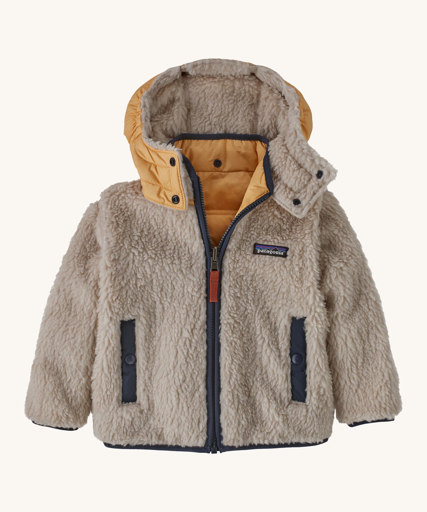 Patagonia Baby Reversible Tribbles Hoody - Conifer Green - Image 3