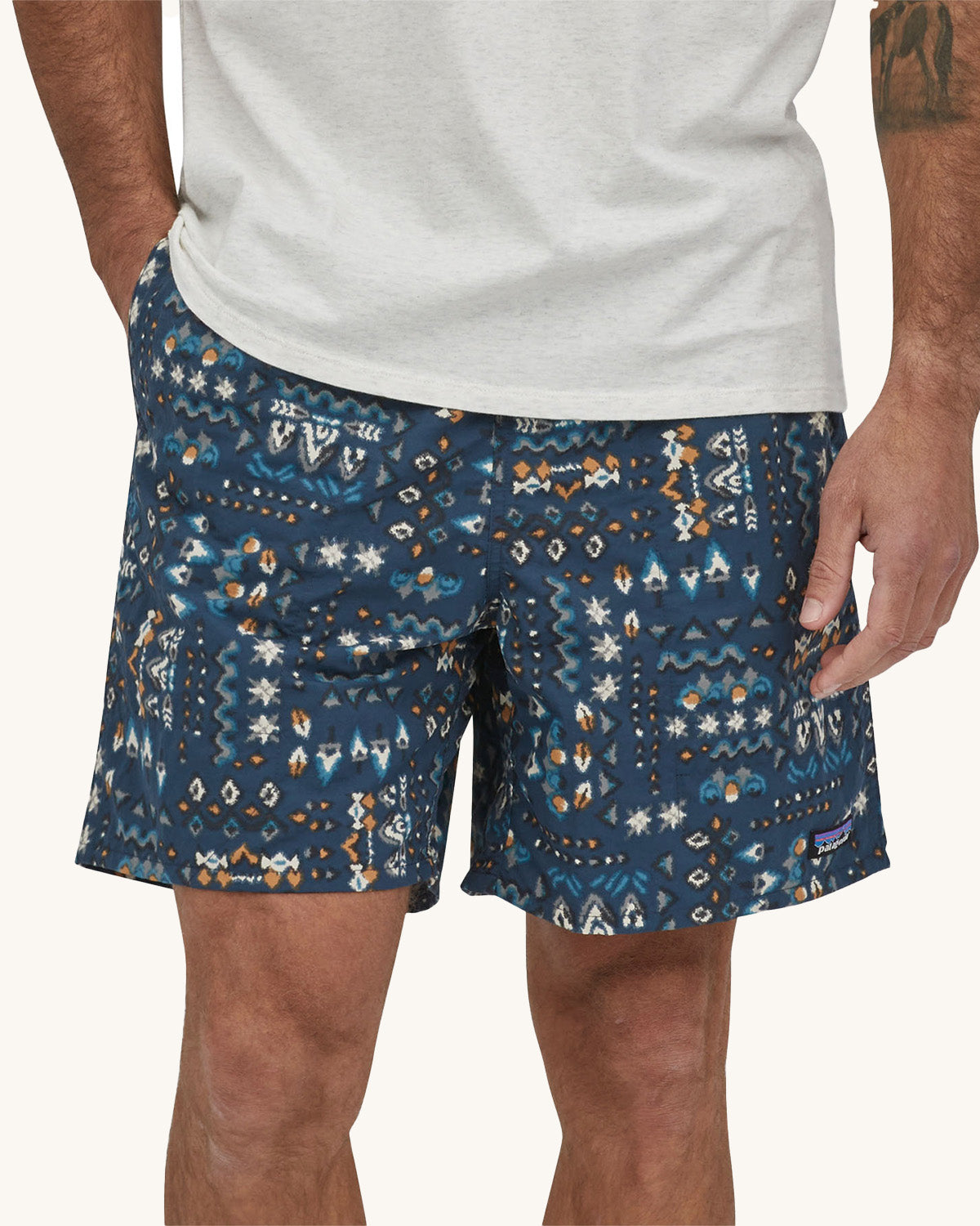 Patagonia herre baggies shorts longs - kalejdoskop / stadig blå - Image 3