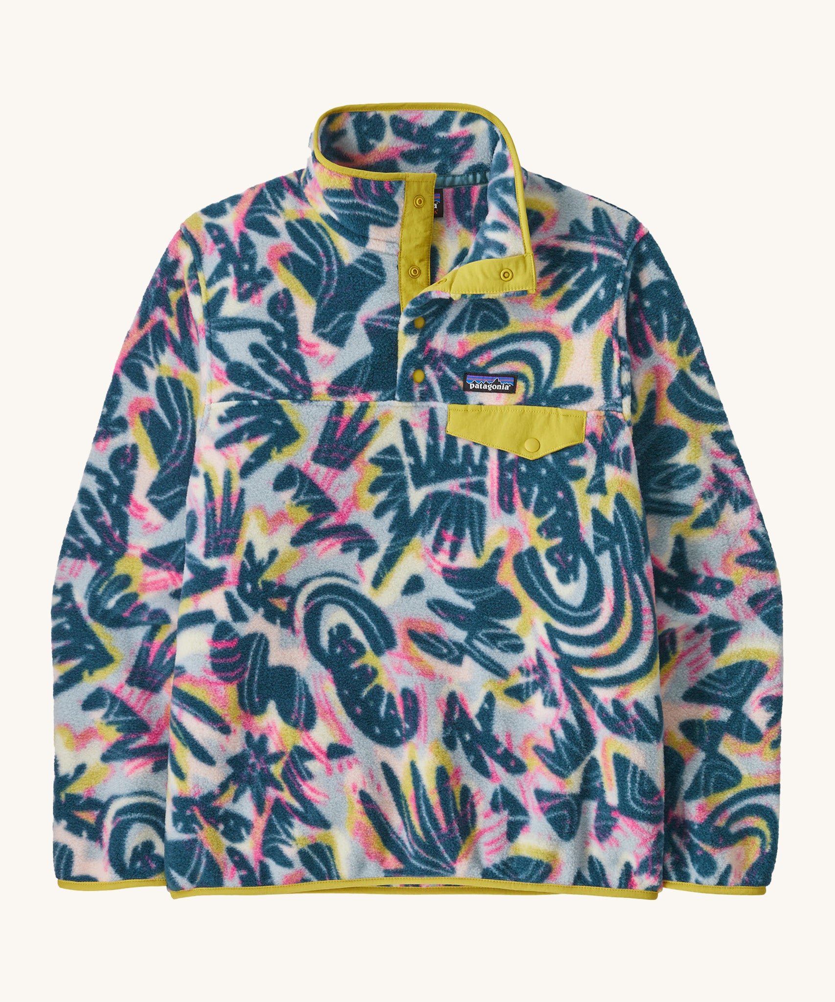 Patagonia Women's Lightweight Synchilla Snap -T fleece - Wild Botanist / Tidal Teal