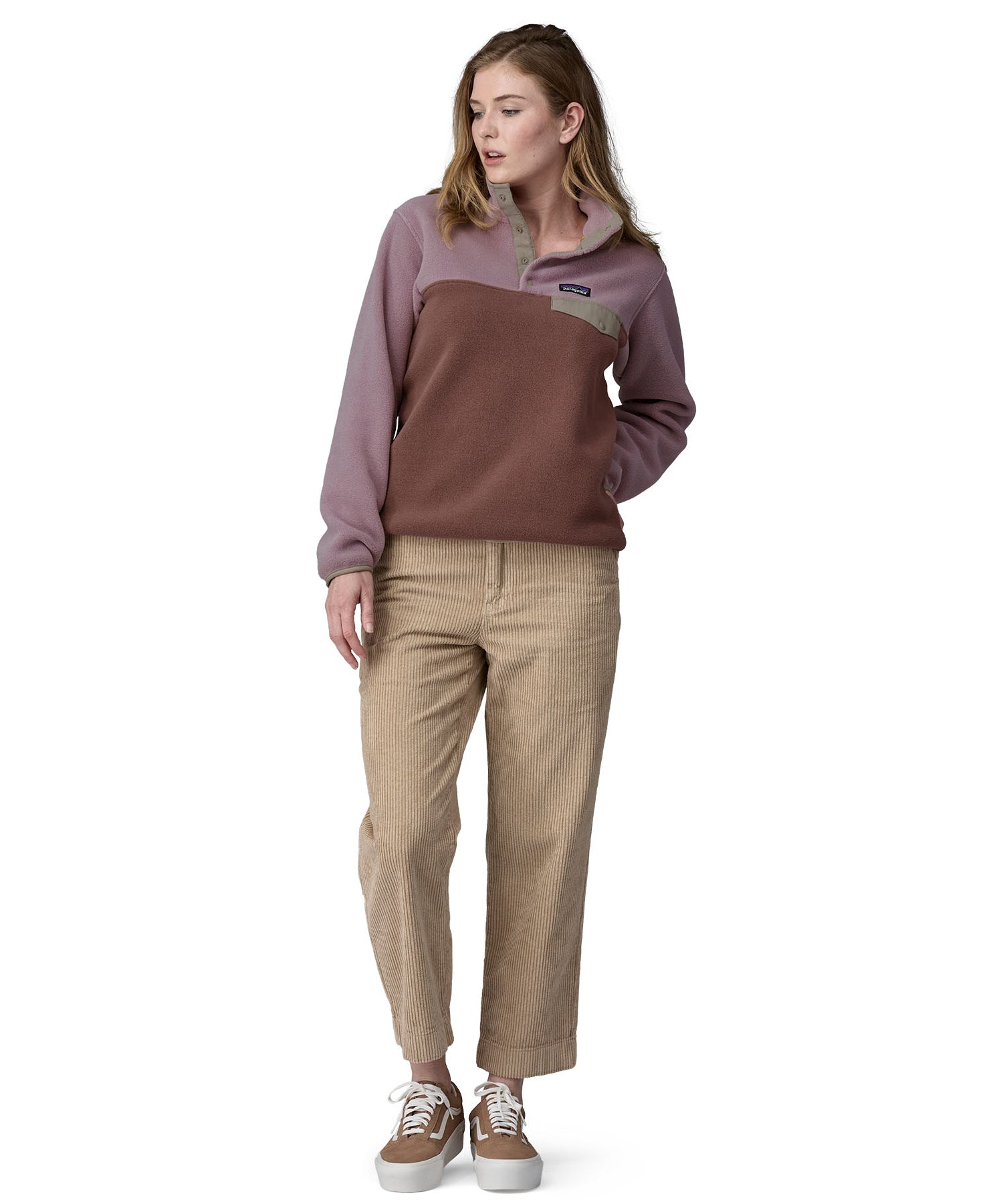 Patagonia Women's Lightweight Synchilla Snap -T fleece - Wild Botanist / Tidal Teal - Image 2