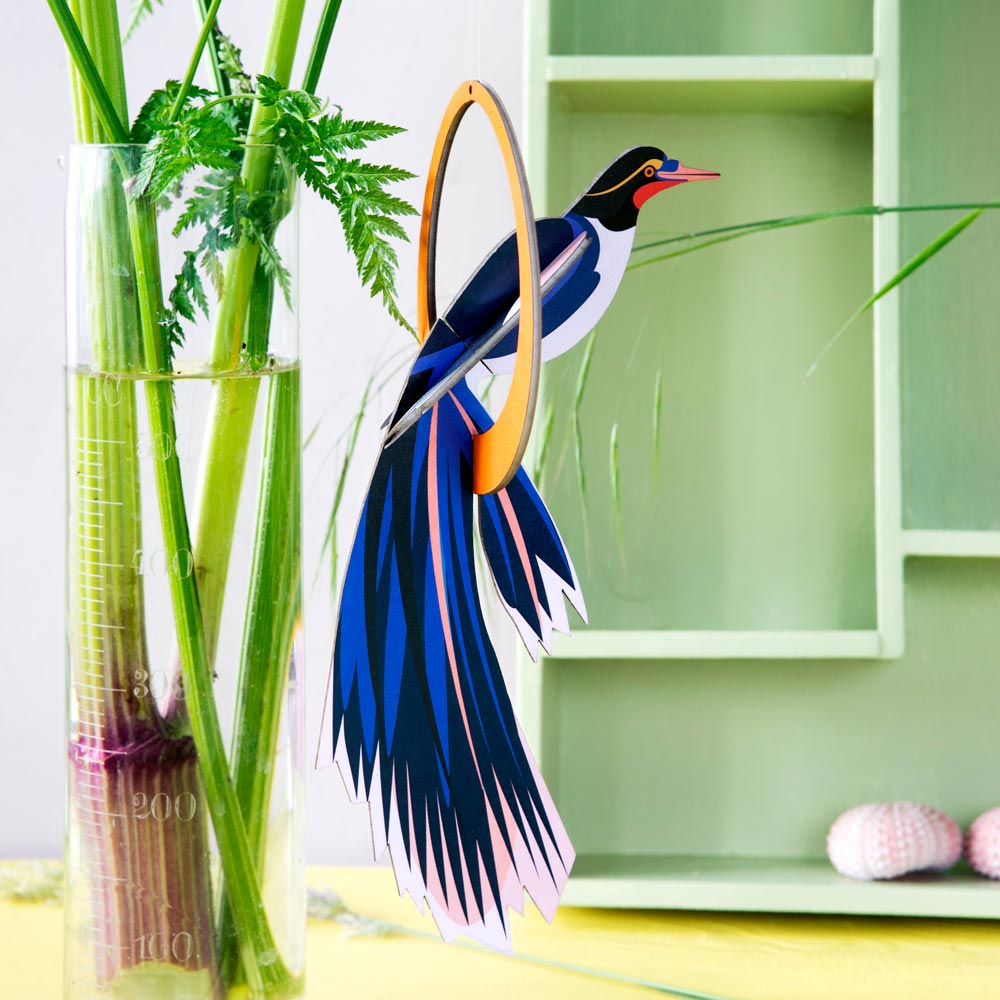 Studio tag, pop out -kort, paradisfugle svingende flores - Image 3